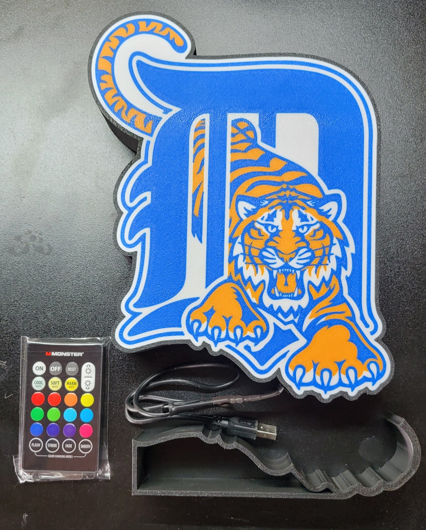 3D Printed Detroit Tigers LED Light Box 2