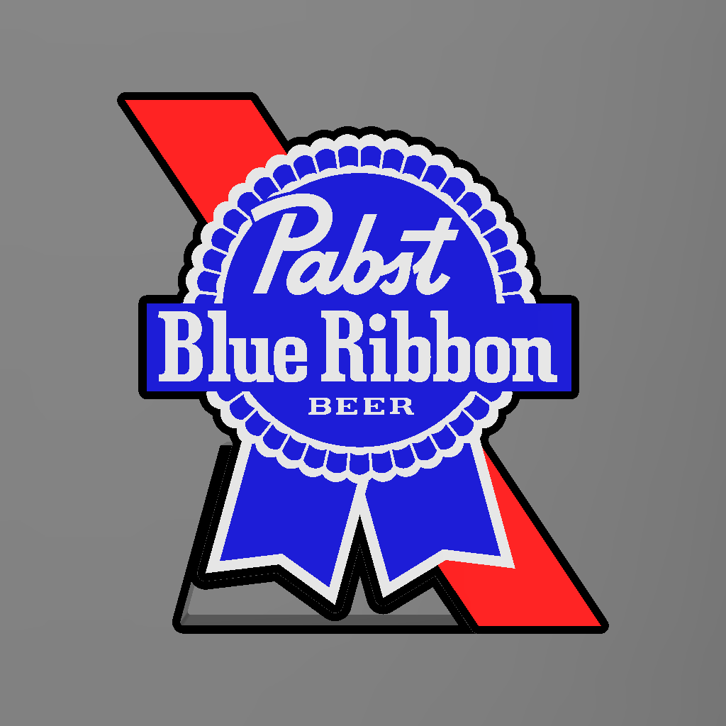 3D Printed Pabst BR LED Light Box