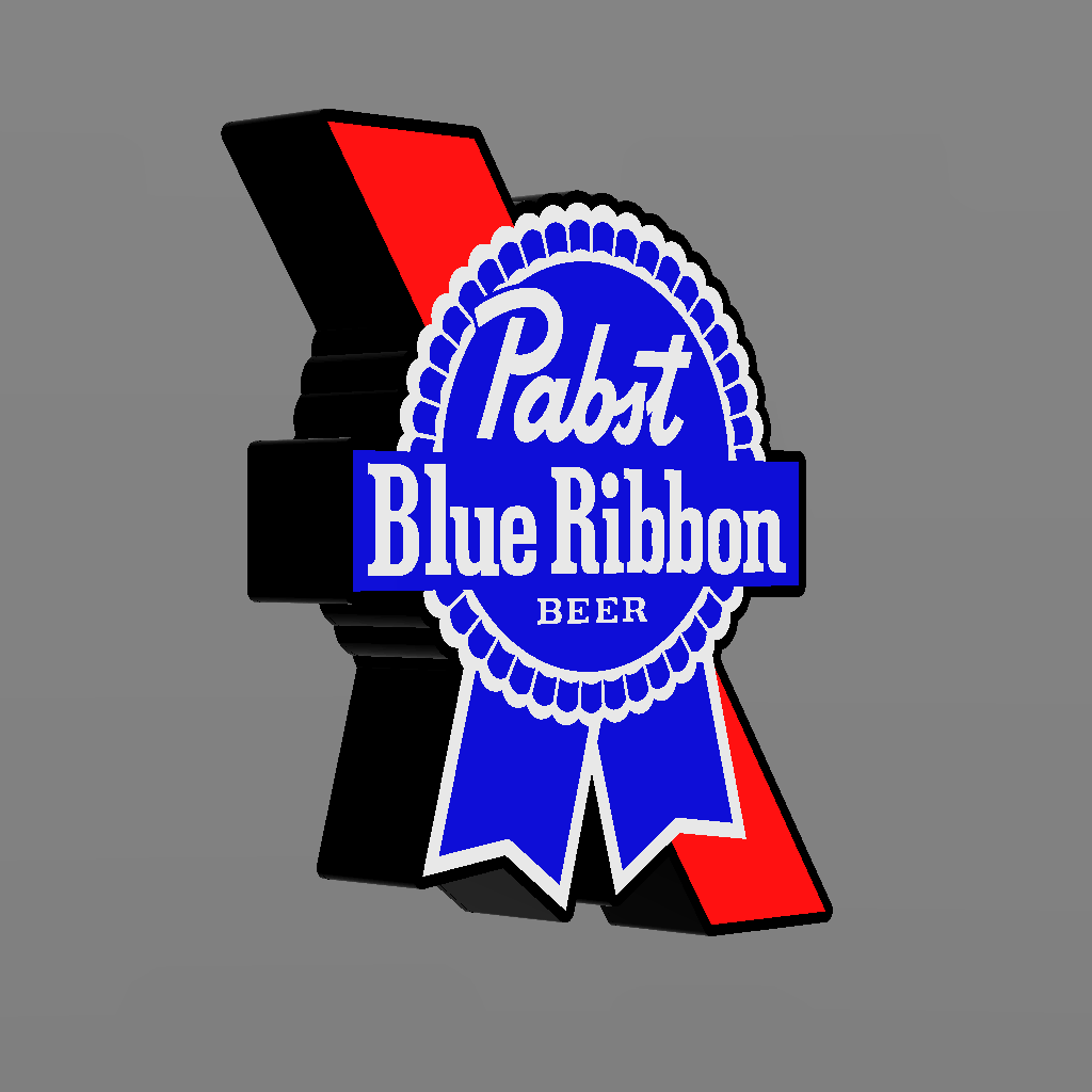 3D Printed Pabst BR LED Light Box
