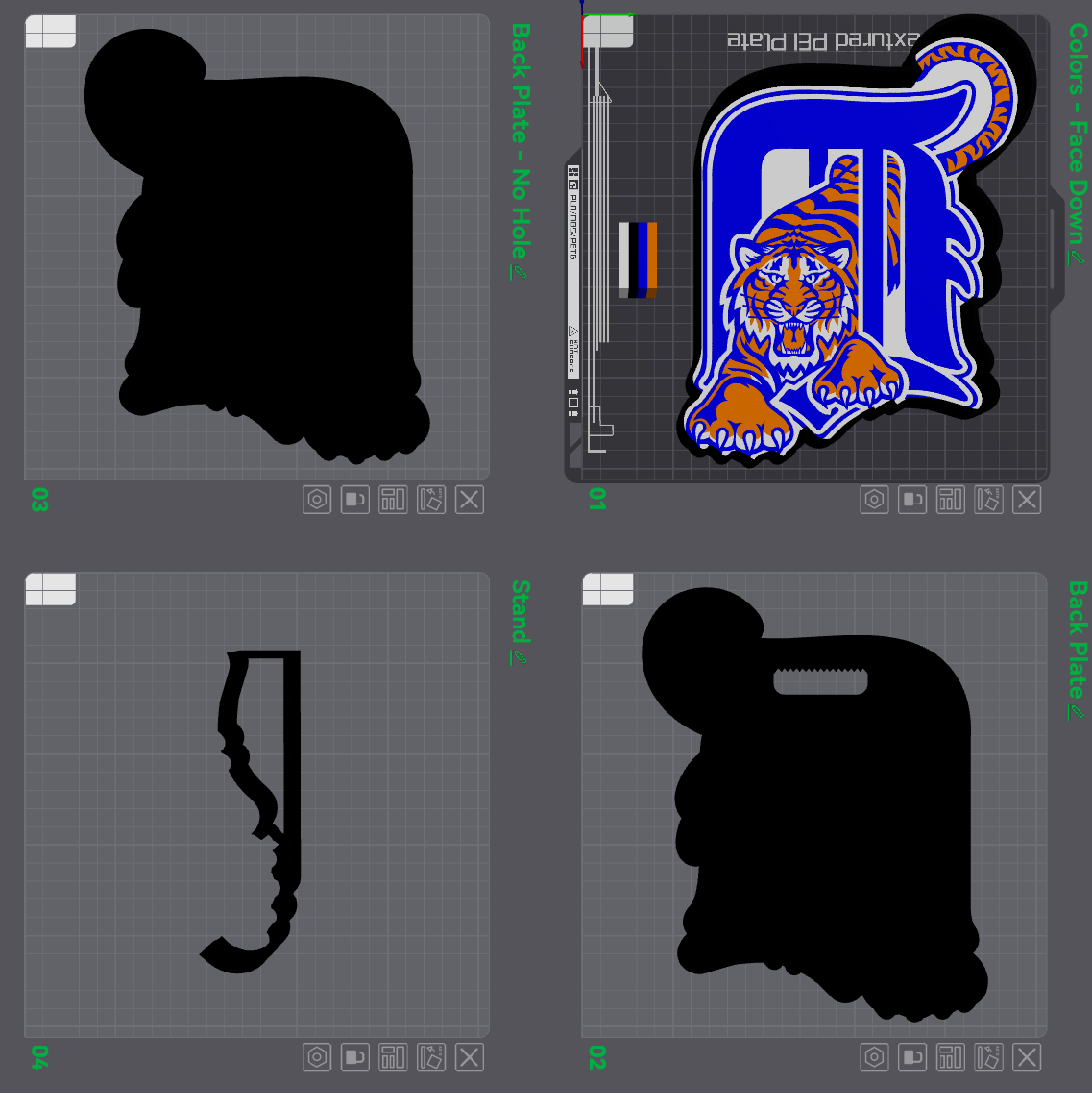 3D Printed Detroit Tigers LED Light Box 2